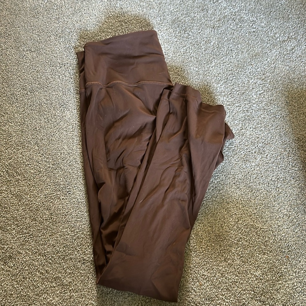 GUC brown Lululemon align flare leggings